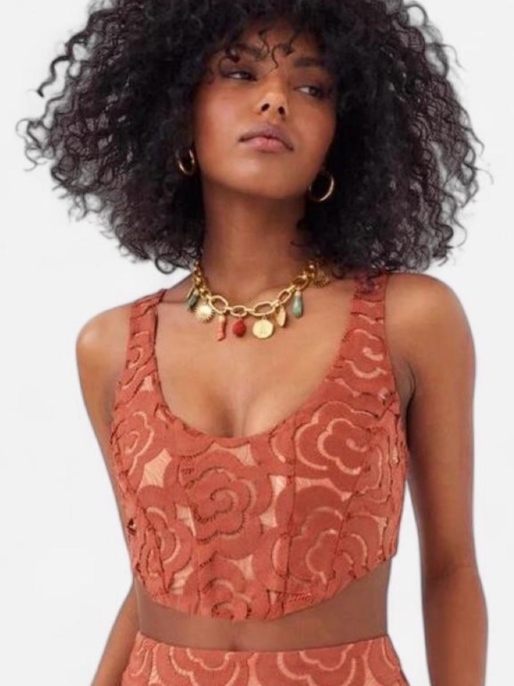 For Love & Lemons Rust Baroque Corset